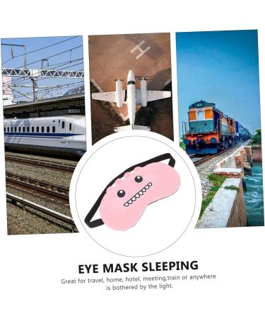 De Sommeil Yeux Motif Cartoon Dinosaure Rose De Nuit L ger Et Doux En Tissu Bandeau lastique Pour Confort Voyage H tel Et Sieste Unisexe Adulte - Buy Online on GoSupps.com