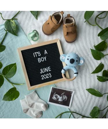 Teddio Baby Rattle Teething Toy | Smooth Wooden Easy Grip Ring | Gender Neutral Baby Gift with Koala Design - Buy Online on GoSupps.com