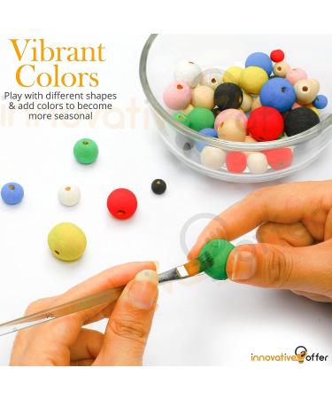 Innovative Offer: 510 Pcs Wooden Beads with Jute Twine - 6 Sizes Unfinished Wood Beads for Crafts - Ideal for Jewelry Making, Garland, and DIY Projects - Buy Online on GoSupps.com