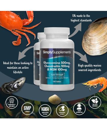 Glucosamine Chondroitin & MSM 2X 180 Tablets | Support Active Lifestyle | UK Made - Buy Online on GoSupps.com