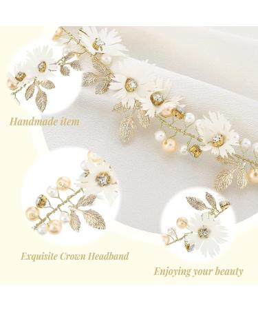 Crystal Pearl Flower Girl Headpiece Set - Wedding Hair Vines & Accessories - Buy Online on GoSupps.com