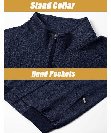 MAGNIVIT Men's Navy Blue Tracksuit Set - Small | Full Zip Athletic Jogging Sweatsuit - Buy Online on GoSupps.com