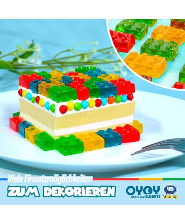 AMOS 4D Edible Fruit Rubber Building Blocks 100g Bag | Perfect for Kids' Birthdays & Muffin Decorations | International Shipping Available - Buy Online on GoSupps.com