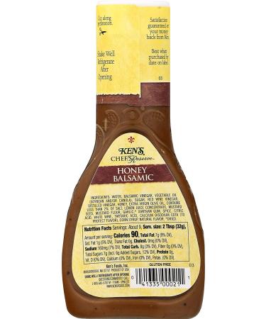 Ken's Steak House Chef's Reserve Honey Balsamic Dressing - 9 Fl Oz (Pack of 3) - Buy Online on GoSupps.com