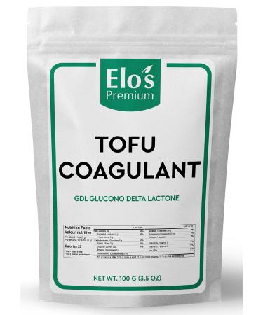 Tofu Coagulant (GDL) By Elo s Premium (100g) Food Grade Gluten Free Keto Friendly Makes Firm Soft and Silken Tofu/Bean curds Packaged In Canada Pure Glucono Delta Lactone