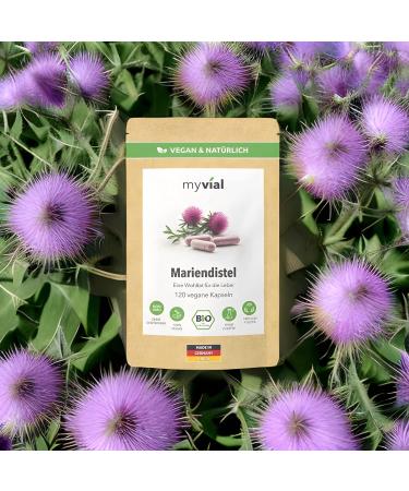 Myvial Bio Milk Thistle Capsules 400mg - Vegan Additive-Free Plastic-Free 120 Pieces - Buy Online on GoSupps.com