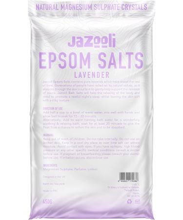 Scented Bath Epsom Salts Spa Soak Exfoliating Natural Magnesium Sulphate Crystals Muscle Aches Pains Repair Foot Feet Relieve Soothing Skin Relax 450g (Lavender) - Buy Online on GoSupps.com