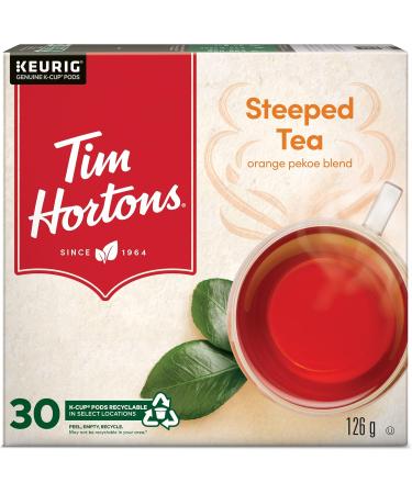 Tim Hortons French Vanilla Cappuccino K-Cup Pods 24 Pack & Steeped Orange Pekoe Tea Single Serve Keurig K-Cup Pods 30 Count Coffee + Tea Steeped Tea 1 Count (Pack of 24) - Buy Online on GoSupps.com