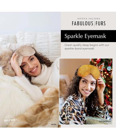 Donna Salyers' Fabulous-Furs Sparkle-Band Faux-Fur Eye Mask in Rose Mink - Women's Sleep Mask - Buy Online on GoSupps.com