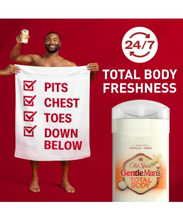 Old Spice Whole Body Deodorant for Men Total Body Deodorant Vanilla + Shea Aluminum Free Deodorant Stick for 24/7 Freshness // Dermatologist Tested Whole Body Deodorant 3.0 oz - Buy Online on GoSupps.com