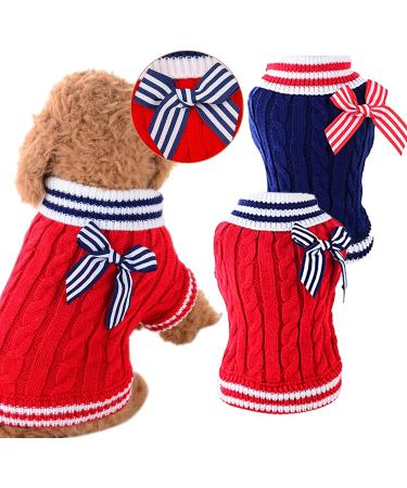 Buy AMAONE Chihuahua Dog Coat - Leopard Bowknot - Rosa - XS 1124debkb | Stylish Knit Jacket for Small Dogs - International Shipping Available - Buy Online on GoSupps.com
