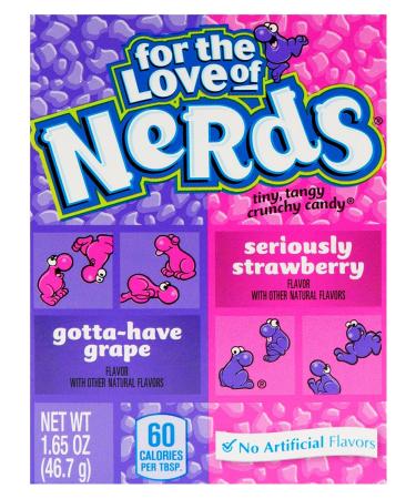 Wonka Nerds Nerds American Strawberry & Grape Candy Sweets 47g Pack of 6