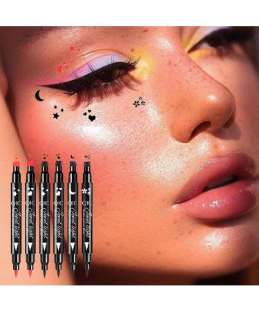 Liquid Eye Liner Stamp Pen Set - Eye Liners Stamp Pencil - Double-Headed Eye Liner Pen Long-Lasting Eye Makeup Stencil Cat Eye Winged Eye Liner - Buy Online on GoSupps.com
