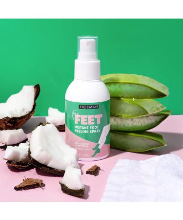 Freeman Beauty Flirty Feet Instant Foot Peeling Spray â€“ Coconut & Aloe, 4 fl oz - Buy Online on GoSupps.com