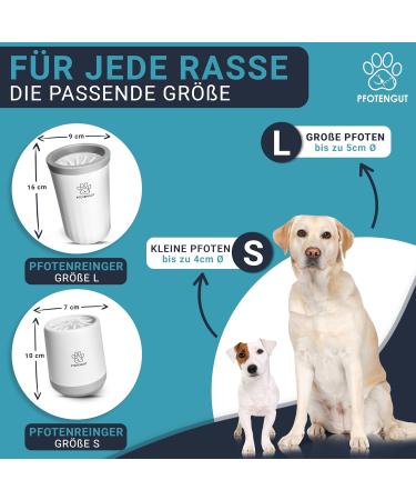 Pfotengut Dog Paw Cleaner - Gentle & Effective for Small & Large Dogs | Includes Suction-Strong Microfiber Towel - Buy Online on GoSupps.com