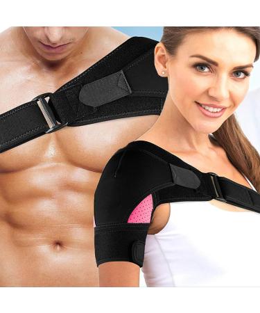 Pfsvzn Rose Red Adjustable Shoulder Bandage & Neck Warmer | Double Support for Women - Injury Prevention in Boxing - Buy Online on GoSupps.com