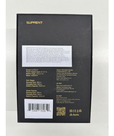 SUPRENT Hair Clippers for Men Professional Mens Hair Clipper & Trimmer Set Heavy Duty Motor Hair Cutting Kits with LED Display & 9 Guide Combs Barber Clippers Beard Hair Trimmer Black - Buy Online on GoSupps.com