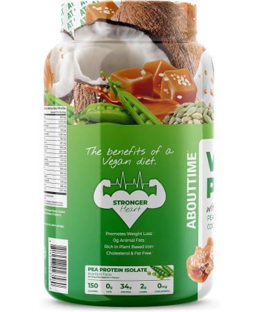 Buy About Time Vegan Protein Supplement - Salted Caramel Flavor 2 Pound | Best Plant-Based Protein for International Shipping - Buy Online on GoSupps.com