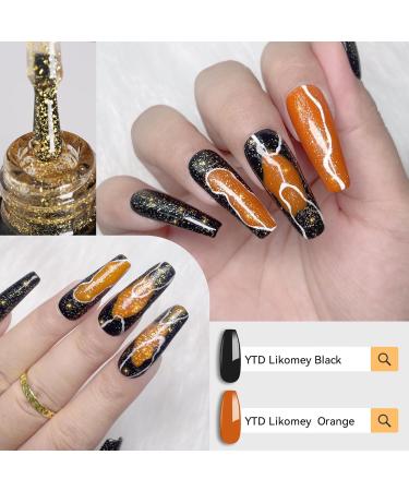 YTD Likomey Gold Foil Gel Polish - No Wipe Long Lasting Shiny Finish - 15ml UV Nail Varnish for Salon & Home DIY Manicure - Buy Online on GoSupps.com