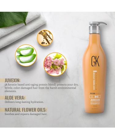 GKhair Shield Shampoo | UV Protection & Color Care | Aloe Vera & Natural Oils | For All Hair Types | 650 ml - Buy Online on GoSupps.com