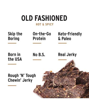 People's Choice Beef Jerky - Old Fashioned Hot & Spicy - Sugar Free  Low Carb  Keto-Friendly High Protein Snack - 16oz - Buy Online on GoSupps.com