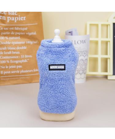 Yaodhaod Winter Fleece Dog Sweater for Small Dogs & Cats - Warm Autumn Clothing for Yorkies Chihuahuas & Puppies (S Blue) - Buy Online on GoSupps.com