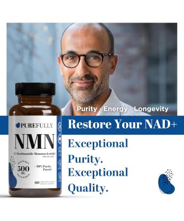 Highly Purified 500mg NMN Supplement - Superior Uthever Formula 99.7% Purity & Maximum Potency - 100% Traceable Nicotinamide Mononucleotide for Advanced NAD+ Boost - Made in Canada (60 Capsules) 60 count (Pack of 1) - Buy Online on GoSupps.com