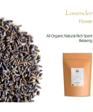 Organic Lavender Blossoms 100g Dried Lavandula Angustifolia for Potpourri & Tea Biodegradable French Lavender Flowers - Buy Online on GoSupps.com
