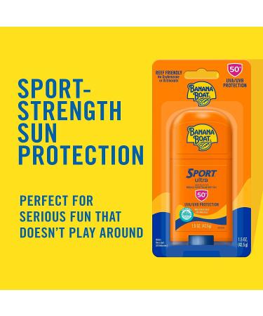 Banana Boat Sport Ultra Sunscreen Stick SPF 50 - 1.5oz | Broad Spectrum Protection - Buy Online on GoSupps.com