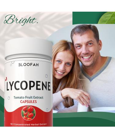 Bloofah 500mg Lycopene Supplement Tomato Extract 10:1 Capsules - 120 Count | 100% Pure, Non-GMO & Gluten Free Formula | Natural Carotenoid Supplement for Health and Wellness Support - Buy Online on GoSupps.com