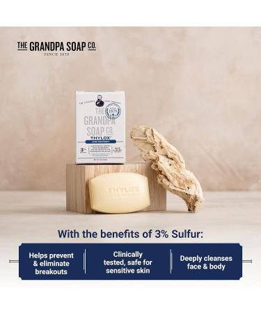 Grandpa's Thylox Acne Treatment Soap 3.25 oz - Pack of 2 - Buy Online on GoSupps.com