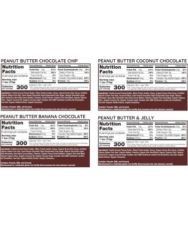 G2G Protein Bar PB Lovers 4-Pack 1 Box Each PB Choc Chip PB Coconut PB Banana PB & J Healthy Snack Delicious Meal Replacement Gluten-Free Refrigerated for Freshness 32 Count (4 Packs of 8) - Buy Online on GoSupps.com