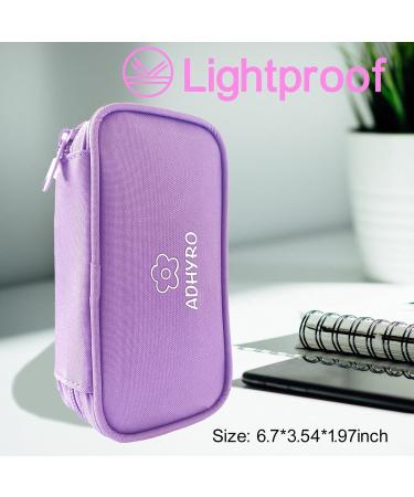 Large AM/PM Weekly Pill Organizer - 7 Day Pill Box with Writable Labels & Light-Purple Zipper Bag for Vitamins & Supplements - International Shipping - Buy Online on GoSupps.com