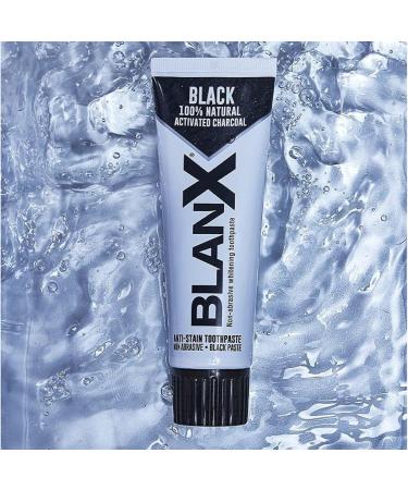 Blancx 4 x Blanx toothpaste black with activated carbon 100 natural nonabrasive stainresistant and light 4 bottles of 75 ml - Buy Online on GoSupps.com