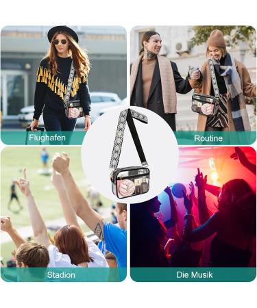 Upifen Transparent Stadium Bag for Women - Waterproof Crossbody Shoulder Bag with Adjustable Straps - Buy Online on GoSupps.com