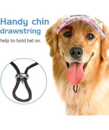 Shop Pawaboo Dog Baseball Cap - Adjustable Sun Protection Hat with Ear Holes for Pets | Floral Violet XL - Buy Online on GoSupps.com