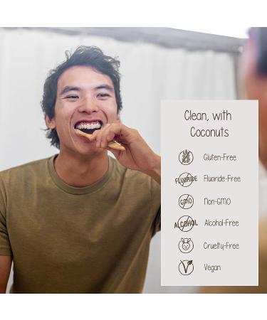 Dr. Ginger's Coconut Oil Teeth Whitening 3pc Bundle - All-Natural Toothpaste, Mouthwash & Whitening Pen for Pearly White Oral Care - Coconut Mint Flavor - Buy Online on GoSupps.com