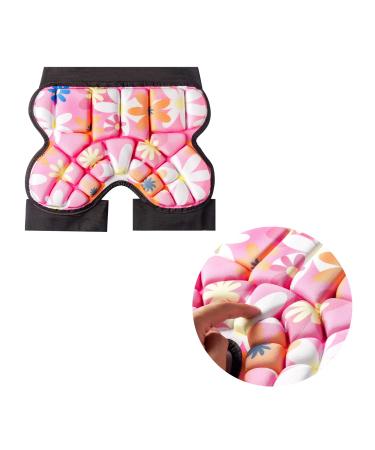 Life Bravo Butt Pads for Skating, 25 mm Thick Bum Protector for Kids (3-7 Years Old) Lightweight, Anti Slip Snowboard Padded Pants, Hip Pads for Ice Skating Ski Skiing Skateboarding Cycling PINK