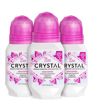 CRYSTAL Deodorant - Mineral Roll on Vegan Deodorant for Women and Men Unscented - 2.25 fl. oz. (3 Pack) (Packaging May Vary) - Buy Online on GoSupps.com
