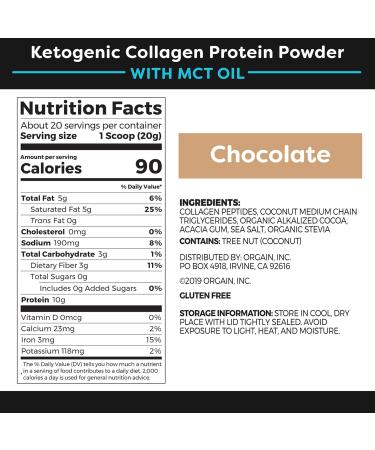 Orgain Keto Collagen Protein Powder Chocolate (0.88lb) Organic Vegan Protein Powder Creamy Chocolate Fudge (2.03lb) - Buy Online on GoSupps.com