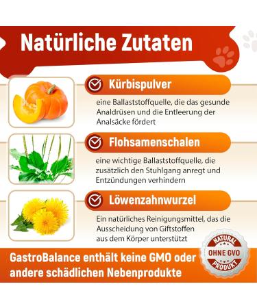 GastroBalance Healthy Anal Glands Dog Chews - 100% Natural 60 Soft Chews for Optimal Anal Gland Health - German Quality - Buy Online on GoSupps.com