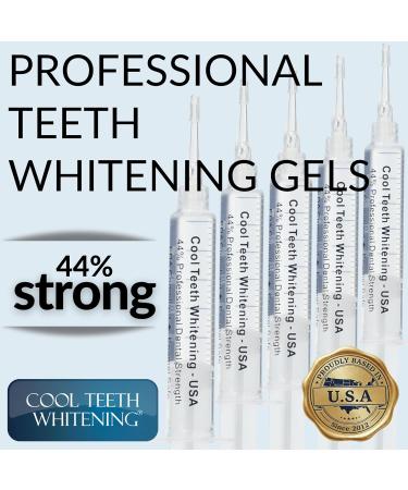 Teeth Whitening Gel for Trays – Pro Strength 44% Carbamide Peroxide, 5 Syringes (50 Uses) + 2 Trays, Enamel Safe Teeth Whitener, Removes Coffee, Wine & Tobacco Stains, at-Home Pro Whitening Kit - Buy Online on GoSupps.com