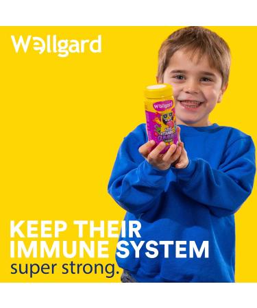 Wellgard Kids Vitamin D3 Gummies - 2 Month Supply - Vegan Mixed Berry Flavour | Chewable Vitamin D Gummies - Buy Online on GoSupps.com