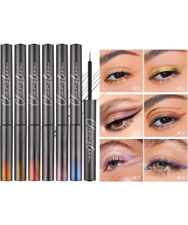 Eye Catching Shimmering Liquid Glitter Eyeliner Collection Colorful Sparklings Eyeliners Waterproof Long Lasting Formula Shimmers Liquid Eyeliner Quick Drying Eyeliner Smudge Proof Eyeliner Eyeshadow - Buy Online on GoSupps.com