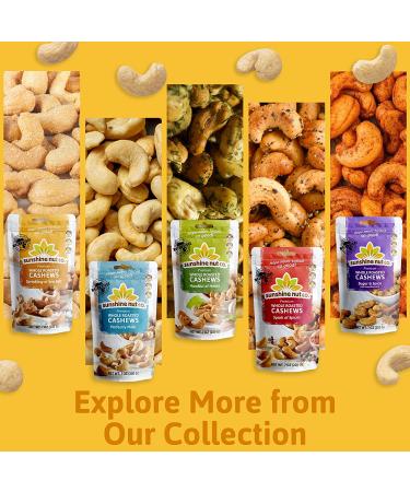 Sunshine Nuts Co. Whole Roasted Lightly Salted Cashews - Gluten Free, Peanut Free, Vegan Snack Packs - GMO Free - 2 Pack, 7 oz. Each - Buy Online on GoSupps.com