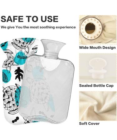 Hot Water Bottles with Turtle Cover | 2L Pain Relief for Cramps Feet & Bed Warmer - International Shipping - Buy Online on GoSupps.com
