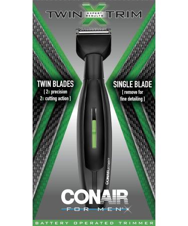 Conair Twin Trim Battery-Operated Beard & Mustache Trimmer - 2 Blade Stubble Grooming for iPhone Users | International Shipping Available - Buy Online on GoSupps.com