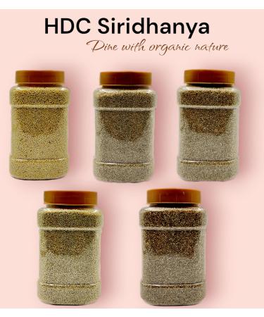Siridhanya unpolished and organic 5 positive millets kodo little browntop foxtail barnyard and browntop Each millet 900gm packed in Jar organically grown from Andhra Pradesh (india) - Buy Online on GoSupps.com