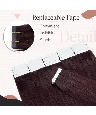 Buy Silk-Co Tape Extensions - Premium 20 Stk Real Hair Remy Skin Weft 30cm Burgundy 99J# - International Shipping Available - Buy Online on GoSupps.com