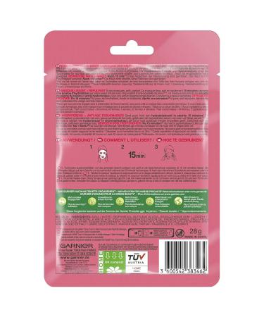 Garnier Hydra Bomb Cloth Mask for Aging Skin | Hyaluronic Acid & Grape Seed Extract | Moisturizing & Tightening 28g - Buy Online on GoSupps.com